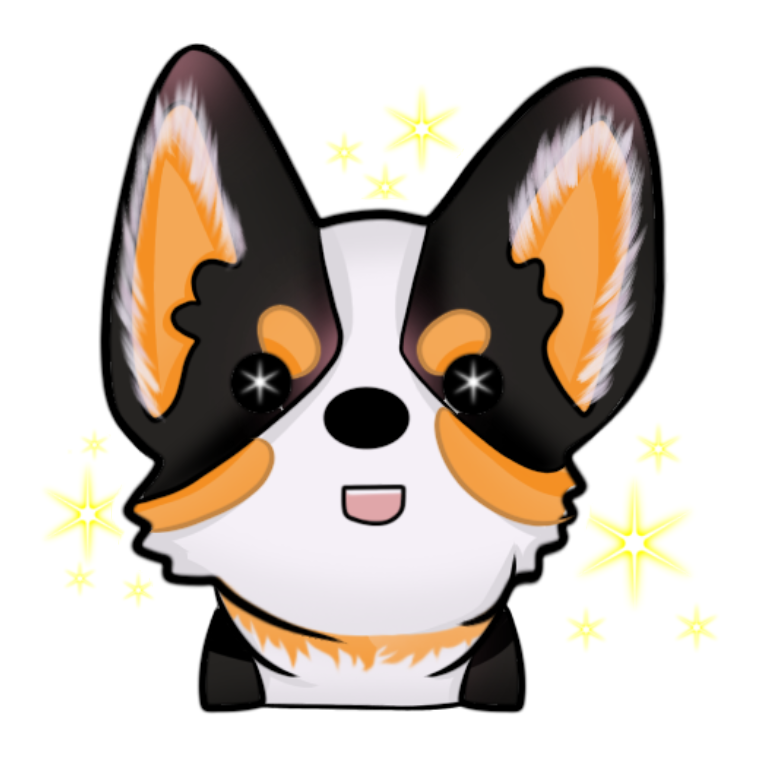 The sparkliest corgo! Only 100k toebeans!!