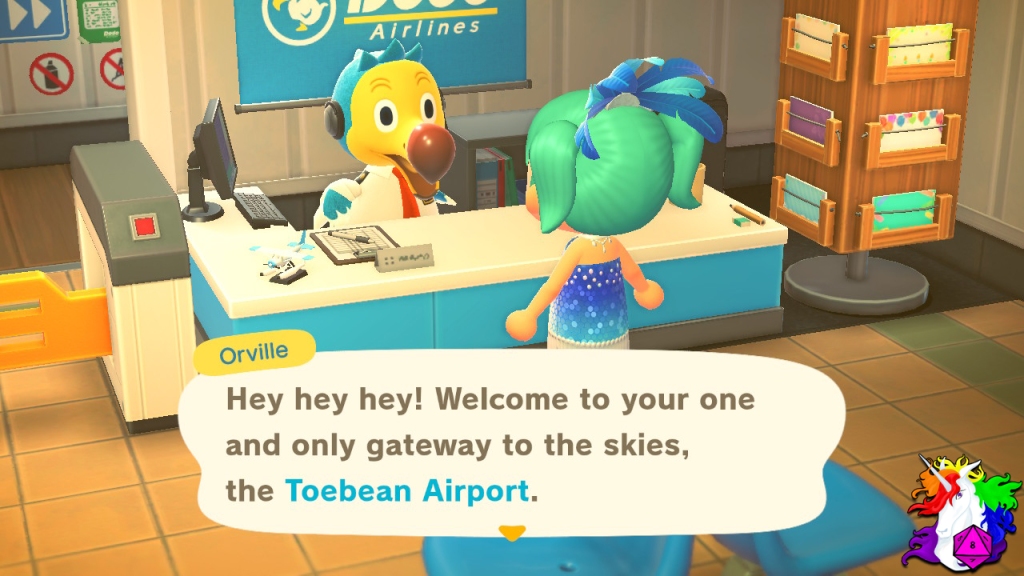 Orville at the Toebean airport