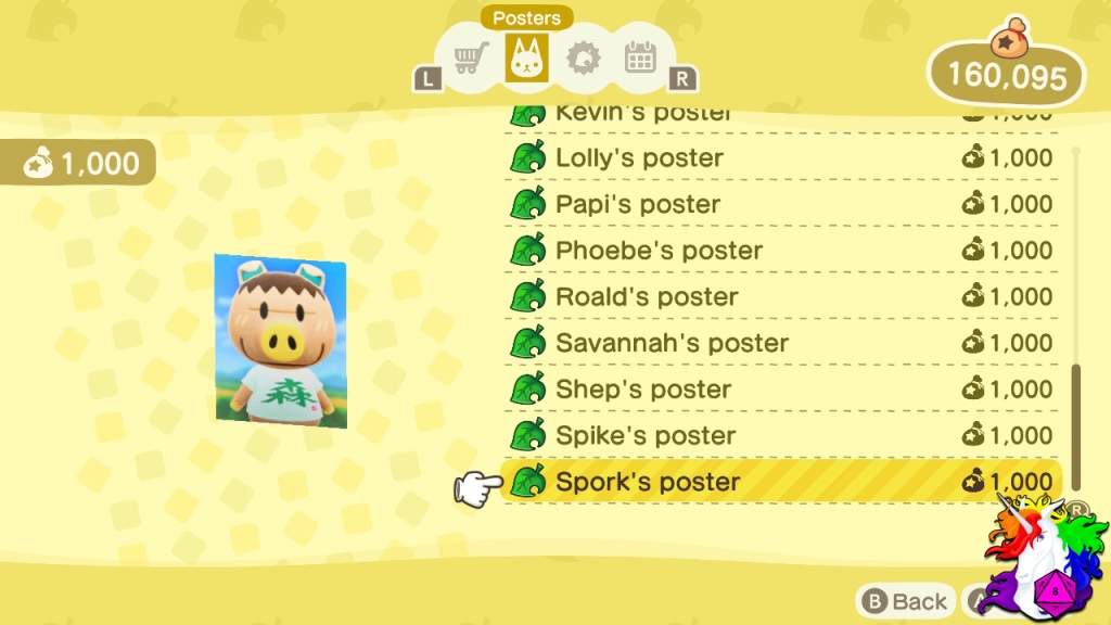 Don't forget to order your villager's poster from the Nook Shopping App or the ABD!